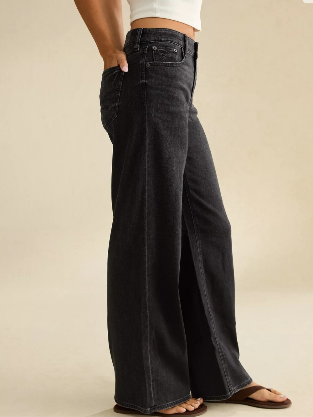 American Eagle Curvy Super High Rise Baggy Wide Leg Jeans